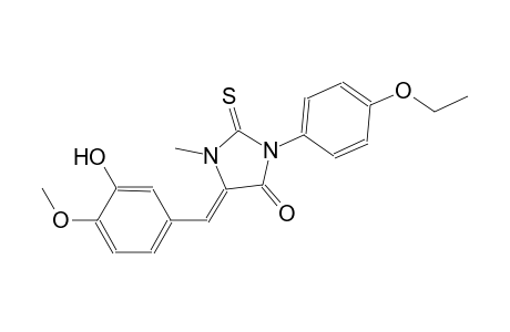 (5Z)-3-(4-ethoxyphenyl)-5-(3-hydroxy-4-methoxybenzylidene)-1-methyl-2-thioxo-4-imidazolidinone