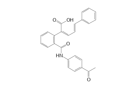 (2Z,4E)-2-(2-((4-Acetylphenyl)carbamoyl)phenyl)-5-phenylpenta-2,4-dienoic acid