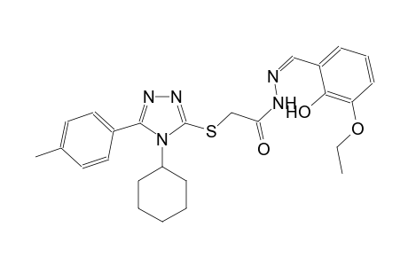 2-{[4-cyclohexyl-5-(4-methylphenyl)-4H-1,2,4-triazol-3-yl]sulfanyl}-N'-[(Z)-(3-ethoxy-2-hydroxyphenyl)methylidene]acetohydrazide