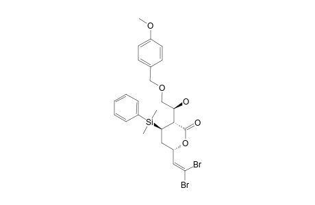 (4R,6S)-6-(2,2-DIBROMOVINYL)-4-(DIMETHYLPHENYLSILYL)-3-[(S)-1-HYDROXY-2-(4-METHOXYBENZYLOXY)-ETHYL]-3,4,5,6-TETRAHYDRO-2H-PYRAN-2-ONE