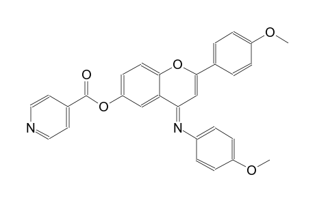 (4E)-2-(4-methoxyphenyl)-4-[(4-methoxyphenyl)imino]-4H-chromen-6-yl isonicotinate