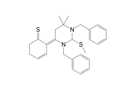 1-,3-Dibenzyl-2-(2-(methylthio)-4,4-dimethyl-6-thioxocyclohex-2-enylidene)hexahydropyrimidine