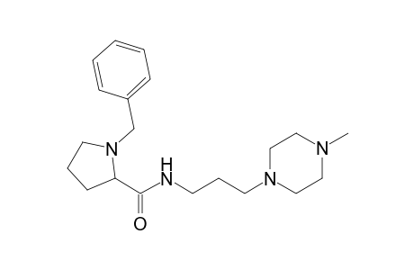 N-[3'-(4"-Methyl-1"-piperazinyl)propyl]-1-benzylpyrrolidine-2 carboxamide