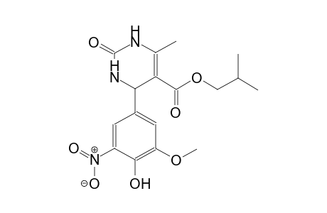 2-Methylpropyl 4-(3-methoxy-5-nitro-4-oxidanyl-phenyl)-6-methyl-2-oxidanylidene-3,4-dihydro-1H-pyrimidine-5-carboxylate