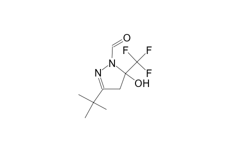 2-Pyrazoline-1-carboxaldehyde, 5-trifluoromethyl-5-hydroxy-3-(1,1-dimethylethyl)-