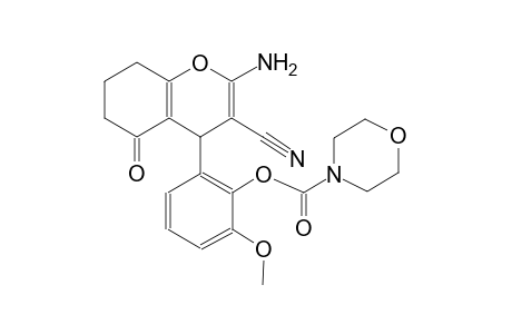 2-(2-amino-3-cyano-5-oxo-5,6,7,8-tetrahydro-4H-chromen-4-yl)-6-methoxyphenyl 4-morpholinecarboxylate