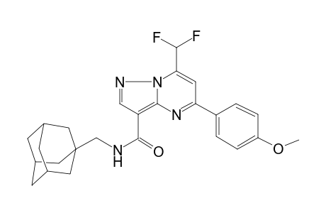 Pyrazolo[1,5-a]pyrimidine-3-carboxamide, 7-(difluoromethyl)-5-(4-methoxyphenyl)-N-(tricyclo[3.3.1.1(3,7)]dec-1-ylmethyl)-