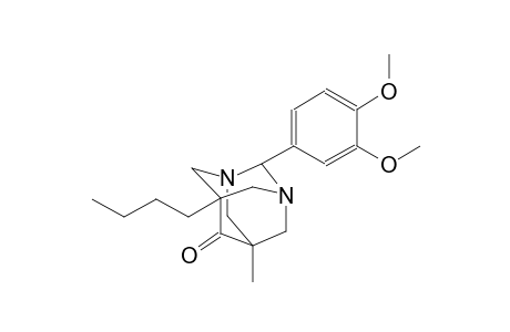 5-butyl-2-(3,4-dimethoxyphenyl)-7-methyl-1,3-diazatricyclo[3.3.1.1~3,7~]decan-6-one