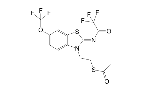 3-(2-Acetylthioethyl)-2-trifluoroacetylimino-6-trifluoromethoxy-2-benzothiazoline