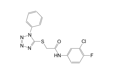 N-(3-chloro-4-fluorophenyl)-2-[(1-phenyl-1H-tetraazol-5-yl)sulfanyl]acetamide