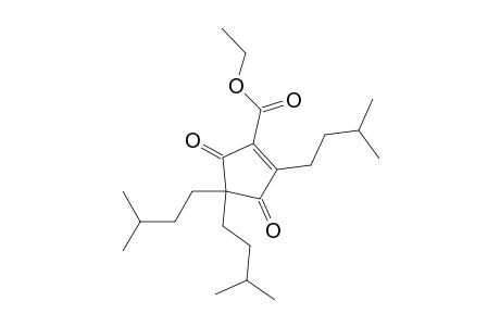 1-Cyclopentene-1-carboxylic acid, 2,4,4-tris(3-methylbutyl)-3,5-dioxo-, ethyl ester