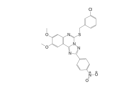 5-[(3-chlorobenzyl)sulfanyl]-8,9-dimethoxy-2-(4-nitrophenyl)[1,2,4]triazolo[1,5-c]quinazoline