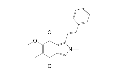 2,5-Dimethyl-1-(2'-phenylethenyl)-6-methoxy-2H-isoindole-4,7-dione