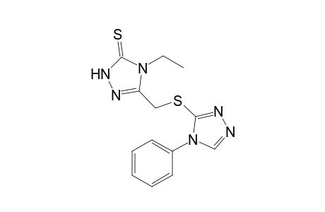 4-Ethyl-5-{[(4-phenyl-4H-1,2,4-triazol-3-yl)sulfanyl]methyl}-4H-1,2,4-triazole-3(2H)-thione
