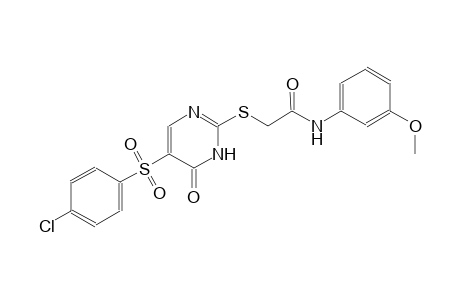 acetamide, 2-[[5-[(4-chlorophenyl)sulfonyl]-1,6-dihydro-6-oxo-2-pyrimidinyl]thio]-N-(3-methoxyphenyl)-