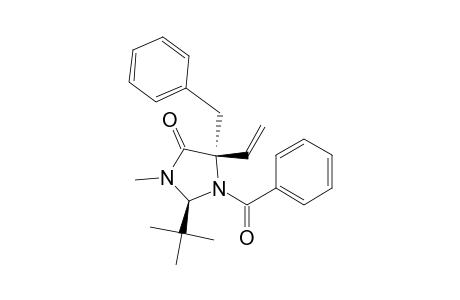 (2S,5R)-1-benzoyl-2-tert-butyl-5-ethenyl-3-methyl-5-(phenylmethyl)-4-imidazolidinone