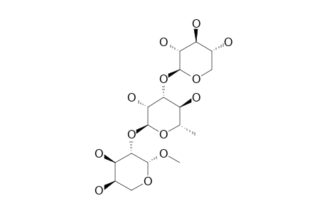 Methyl.beta.-D-xylopyranosyl-(1->3).alpha.-L-rhamnopyranosyl-(1->2)-L-arabinopyranoside