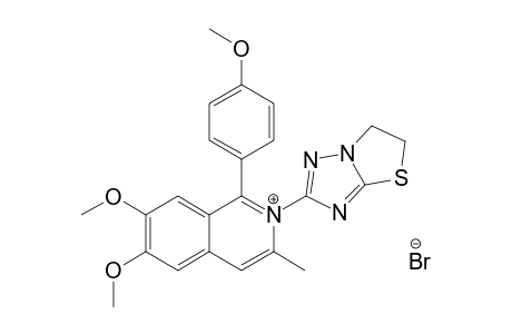 1-(4-METHOXYPHENYL)-6,7-DIMETHOXY-3-METHYL-N-(5',6'-DIHYDRO-THIAZOLO-[3,2-B]-[1,2,4]-TRIAZOL-2'-YL)-ISOQUINOLINIUM-BROMIDE