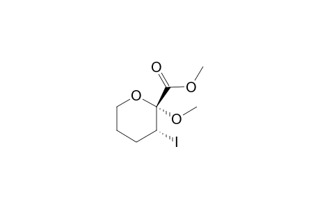 Methyl 3.alpha-iodo-2.alpha.-methoxy-1-oxacyclohexane-2.beta.-carboxylate
