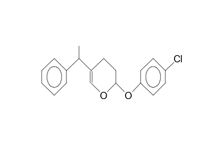 2H-Pyran, 2-(4-chlorophenoxy)-3,4-dihydro-5-(1-phenylethyl)-