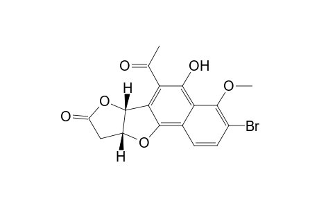 cis-6-acetyl-3-bromo-5-hydroxy-4-methoxy-6b,9a-dihydrofuro[3,2-b]naphtho[2,1-d]furan-8(9H)-one