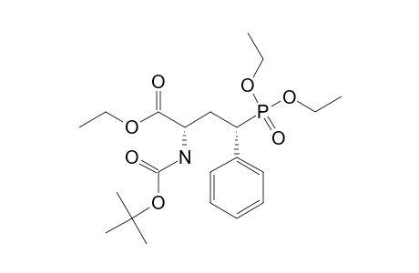 ETHYL-(2S,4S)-2-TERT.-BUTOXYCARBONYLAMINO-4-(DIETHOXYPHOSPHORYL)-4-PHENYLBUTANOATE