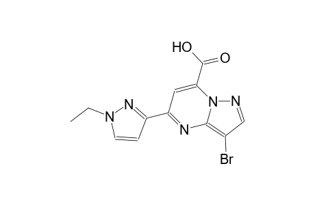 pyrazolo[1,5-a]pyrimidine-7-carboxylic acid, 3-bromo-5-(1-ethyl-1H-pyrazol-3-yl)-