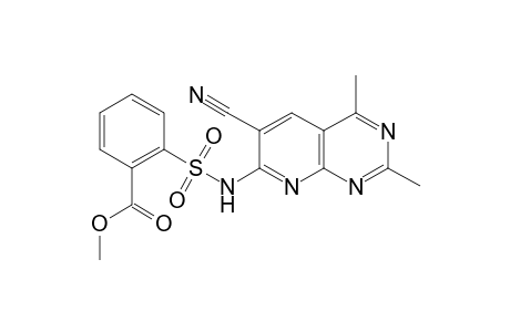 Benzoic acid, 2-[[(6-cyano-2,4-dimethylpyrido[2,3-d]pyrimidin-7-yl)amino]sulfonyl]-, methyl ester