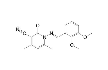 1,2-dihydro-1-[(2,3-dimethoxybenzylidene)amino]-4,6-dimethyl-2-oxonicotinonitrile
