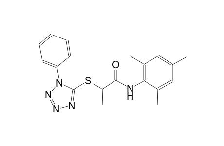 N-mesityl-2-[(1-phenyl-1H-tetraazol-5-yl)sulfanyl]propanamide