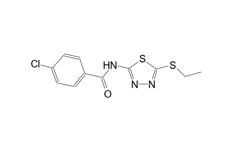 4-chloro-N-[5-(ethylsulfanyl)-1,3,4-thiadiazol-2-yl]benzamide