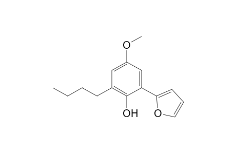 2-Furyl-4-methoxy-6-n-butylphenol