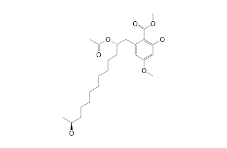 METHYL-(2'R,12'S)-6-(2-ACETOXY-12-HYDROXYTRIDECYL)-2-HYDROXY-4-METHOXYBENZOATE