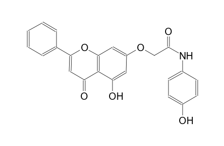 acetamide, 2-[(5-hydroxy-4-oxo-2-phenyl-4H-1-benzopyran-7-yl)oxy]-N-(4-hydroxyphenyl)-