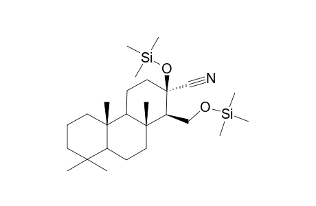 8-.beta.-Methy-13-.beta.-trimethylsiloxy-14.alpha.-trimethylsiloxymethylpodocarpan-13-.alpha.-yl cyanide