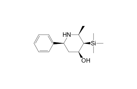4-Piperidinol, 2-methyl-6-phenyl-3-(trimethylsilyl)-, (2.alpha.,3.beta.,4.alpha.,6.alpha.)-