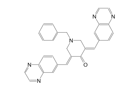 (3E,5E)-1-benzyl-3,5-bis(6-quinoxalinylmethylene)-4-piperidinone