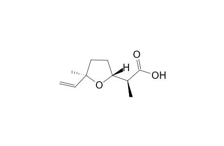 (S)-[2.alpha.(R)*,5.alpha.]-5-Ethenyltetrahydro-.alpha.,5-dimethyl-2-furanacetic acid