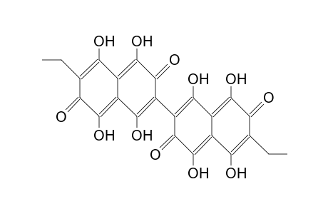 7,7'-Bis(1,4,5,8-tetrahydroxy-3-ethyl-naphthalene-2,6-dione)