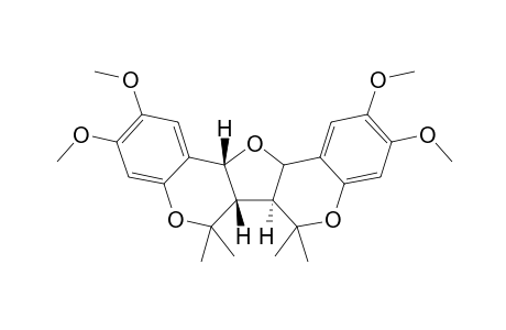 6H,7H-Furo[3,2-c:4,5-c']bis[1]benzopyran, 6a,6b,12b,13a-tetrahydro-2,3,10,11-tetramethoxy-6,6,7,7-tetramethyl-, (6a.alpha.,6b.beta.,12a.beta.,13a.alpha.)-