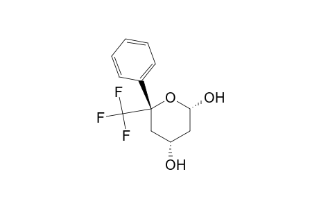 2H-Pyran-2,4-diol, tetrahydro-6-phenyl-6-(trifluoromethyl)-, (2.alpha.,4.alpha.,6.beta.)-(.+-.)-