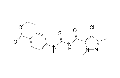 ethyl 4-[({[(4-chloro-1,3-dimethyl-1H-pyrazol-5-yl)carbonyl]amino}carbothioyl)amino]benzoate
