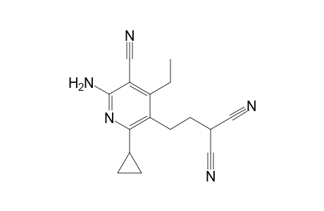 2-Amino-3-cyano-5( 3',3'-dicyanopropyl)-6-cyclopropyl-4-ethylpyridine