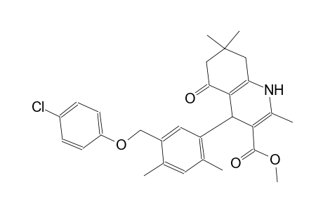 methyl 4-{5-[(4-chlorophenoxy)methyl]-2,4-dimethylphenyl}-2,7,7-trimethyl-5-oxo-1,4,5,6,7,8-hexahydro-3-quinolinecarboxylate
