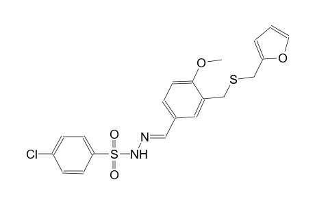 4-chloro-N'-[(E)-(3-{[(2-furylmethyl)sulfanyl]methyl}-4-methoxyphenyl)methylidene]benzenesulfonohydrazide