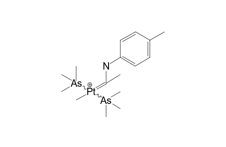 trans-[PT{CME(NHC6H4ME-4)}ME(ASME3)2]+