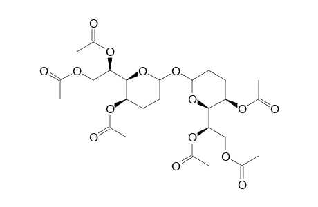 D-arabino-Heptopyranoside, 4,6,7-tri-O-acetyl-2,3-dideoxy-D-arabino-heptopyranosyl 2,3-dideoxy-, triacetate