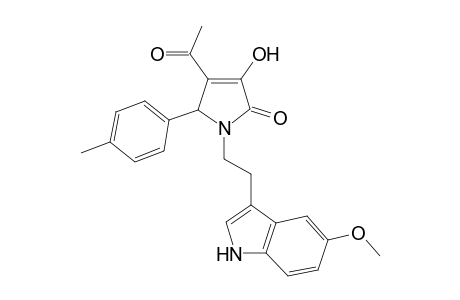 2H-Pyrrol-2-one, 4-acetyl-1,5-dihydro-3-hydroxy-1-[2-(5-methoxy-1H-indol-3-yl)ethyl]-5-(4-methylphenyl)-