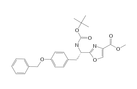 METHYL-(S)-2-[2-[4-(BENZYLOXY)-PHENYL]-1-(TERT.-BUTOXYCARBONYLAMINO)-ETHYL]-OXAZOLE-4-CARBOXYLATE