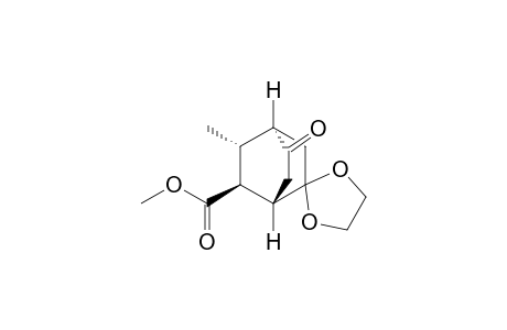 Methyl (1R*,4S*,7R*,8S*)-7-methyl-2,5-dioxobicyclo[2.2.2]octane-8-carboxylate 5-ethylene ketal